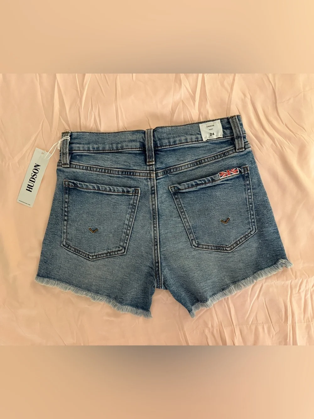 Hudson Jeans Frayed Hem Denim Shorts NWT